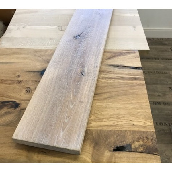 Brett, Bohle, rustikal, Tisch, Tischplatte, Eiche, gekälkt, DIY, Vollholz 120cm, STRUKTUR